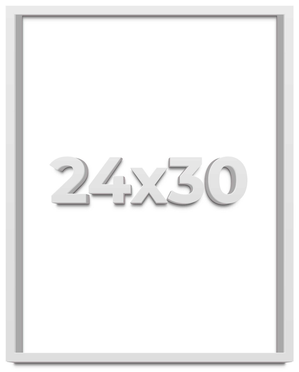 24x30 Shadow Box 1" Depth Picture Frame with UV-Resistant Acrylic & Acid Free Backing, Available in 3 Finishes - Black, Grey, White